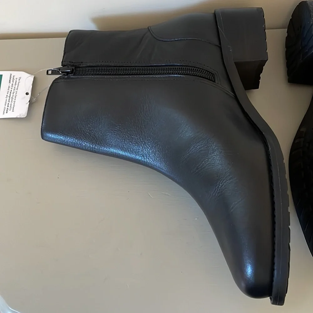 David Tate Black Leather Chelsea-Ankle Boots
